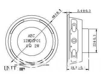 Auto Speaker 8ohm 1W Speaker 40mm Speaker Loud Speaker